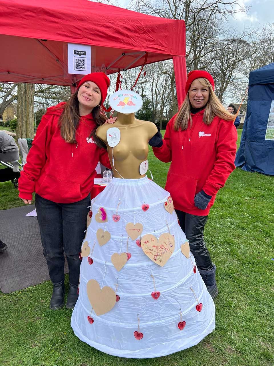 Part of the volunteer team at the Power of Women festival March in Ellington Park Ramsgate.